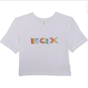 NWT Rainbow Logo Crop Top